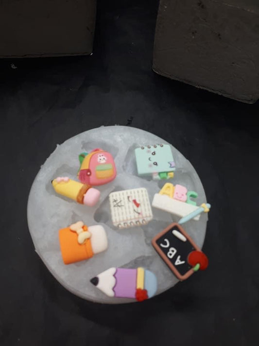 Miniature school themed moulds