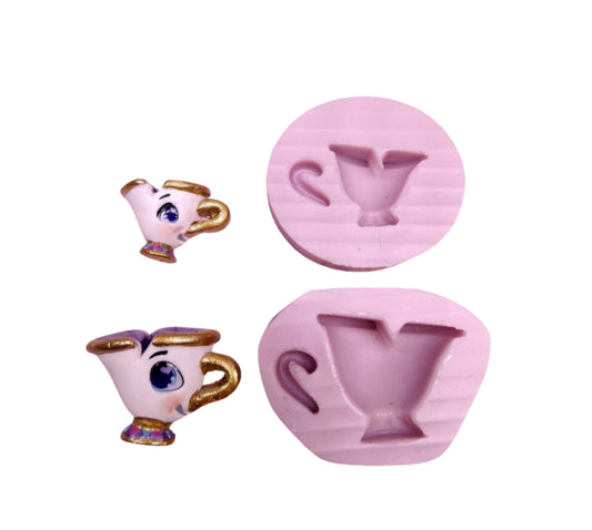 Chip Beauty and the Beast Broken Cup Silicone Mold for Fondant and Chocolate – Create Magical Cake and Cupcake Decorations